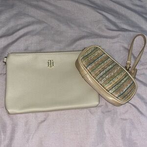 NWOT Tommy Hilfiger Beige Wristlet with Croft & Barrow Wallet Included